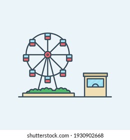 Fun park vector icon illustration