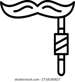 A fun party accessory icon featuring a wavy mustache adds fun and humor to New Year's celebrations.