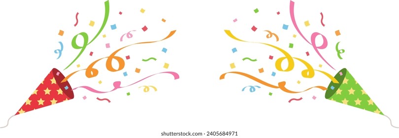 Fun party cracker illustration material