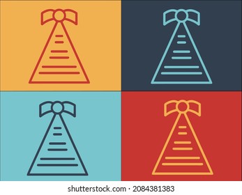 Fun Party Hat Logo Template, Simple Flat Icon of party,fun,celebration