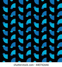 Fun pattern with blue decorations
