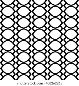 Fun pattern with white and black shapes on white background