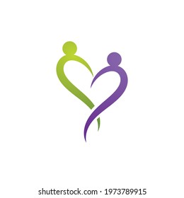 Fun people character logo sign vector