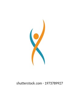 Fun people character logo sign vector