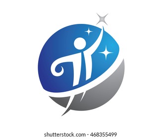 Fun people Healthy Life icon Logo template 