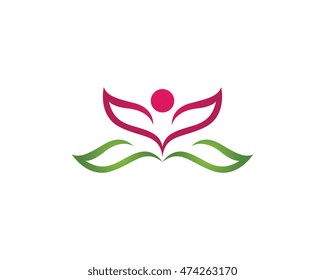 Fun people Healthy Life icon Logo template 