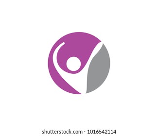 Fun people Healthy Life Logo template vector icon