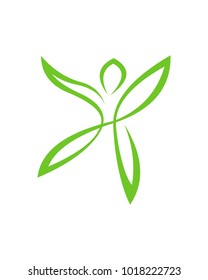 Fun people Healthy Life Logo template vector icon