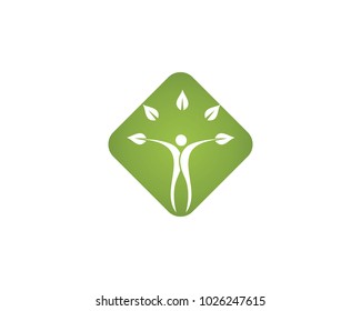 Fun people Healthy Life Logo template vector icon