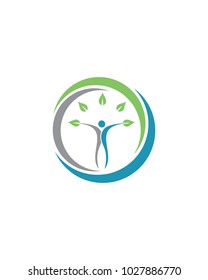 Fun people Healthy Life Logo template vector icon