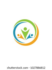 Fun people Healthy Life Logo template vector icon