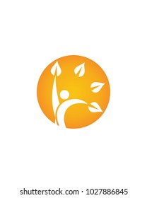 Fun people Healthy Life Logo template vector icon