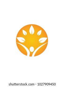 Fun people Healthy Life Logo template vector icon