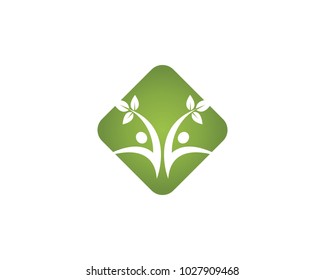 Fun people Healthy Life Logo template vector icon