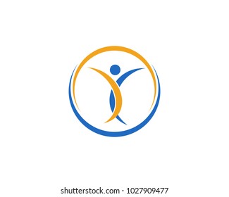 Fun people Healthy Life Logo template vector icon