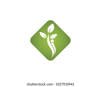 Fun people Healthy Life Logo template vector icon