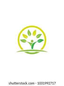  Fun people Healthy Life Logo template vector icon