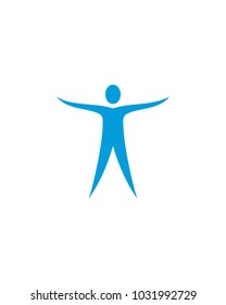 Fun people Healthy Life Logo template vector icon