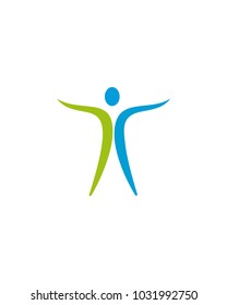  Fun people Healthy Life Logo template vector icon