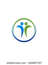Fun people Healthy Life Logo template vector icon
