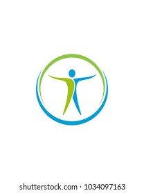 Fun people Healthy Life Logo template vector icon