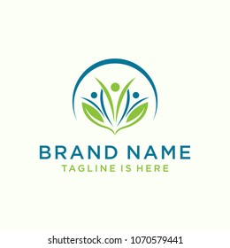 Fun people Healthy Life Logo template vector icon