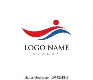 Fun people Healthy Life Logo template vector icon