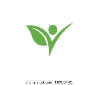Fun people Healthy Life Logo template vector icon