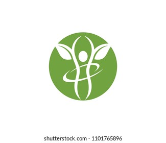 Fun people Healthy Life Logo template vector icon