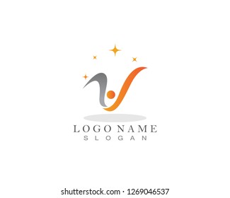 Fun people Healthy Life Logo template vector icon