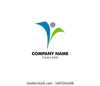 Fun people Healthy Life Logo template vector icon
