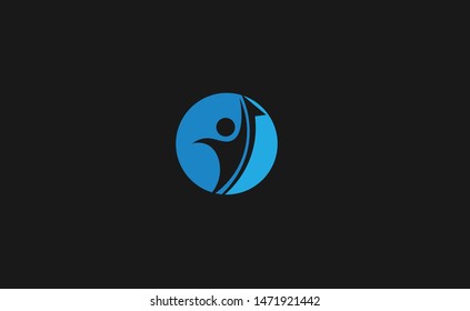 Fun people Healthy Life Logo template vector icon