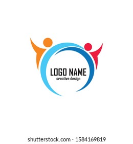 Fun people Healthy Life Logo template vector icon
