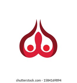 Fun people Healthy Life Logo template vector icon
