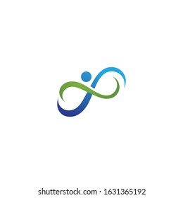 Fun People Healthy Life Logo Template Stock Vector