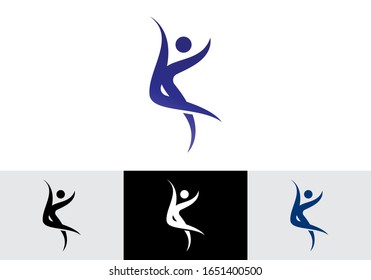 Fun people Healthy Life Logo template vector icon