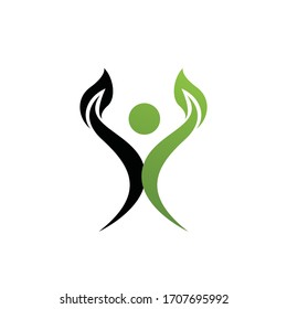 Fun people Healthy Life Logo template vector icon