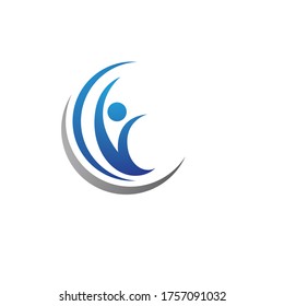Fun people Healthy Life Logo template vector icon