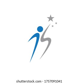 Fun people Healthy Life Logo template vector icon