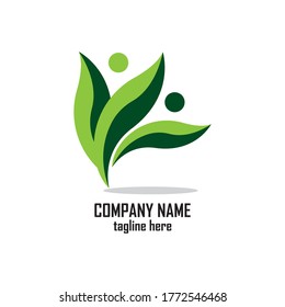Fun people Healthy Life Logo template vector icon
