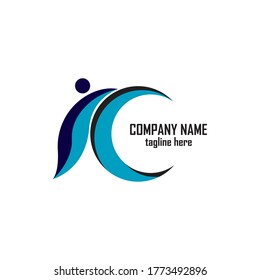 Fun people Healthy Life Logo template vector icon
