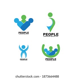 Fun people Healthy Life Logo template vector icon, Adoption and community care Logo
