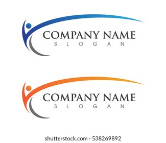 Fun people Healthy Life Logo template vector icon
