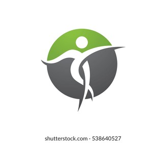 Fun people Healthy Life Logo template vector icon