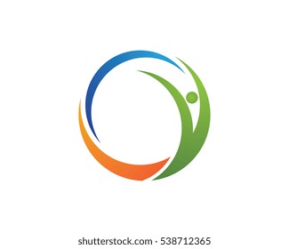 Fun people Healthy Life Logo template vector icon