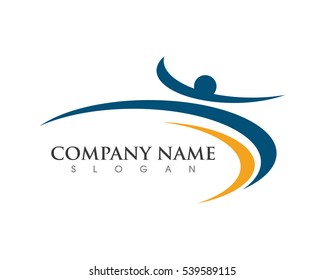 Fun people Healthy Life Logo template vector icon