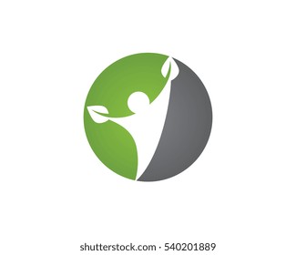 Fun people Healthy Life Logo template vector icon