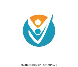 Fun people Healthy Life Logo template vector icon
