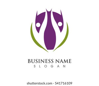 Fun people Healthy Life Logo template vector icon
