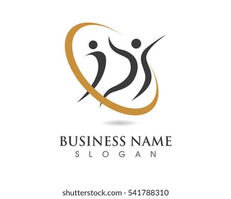 Fun people Healthy Life Logo template vector icon